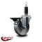 Service Caster 4'' Semi Steel Swivel 1-1/8'' Expanding Stem Caster with Brake SCC-EX20S414-SSS-PLB-118 - alternate 3
